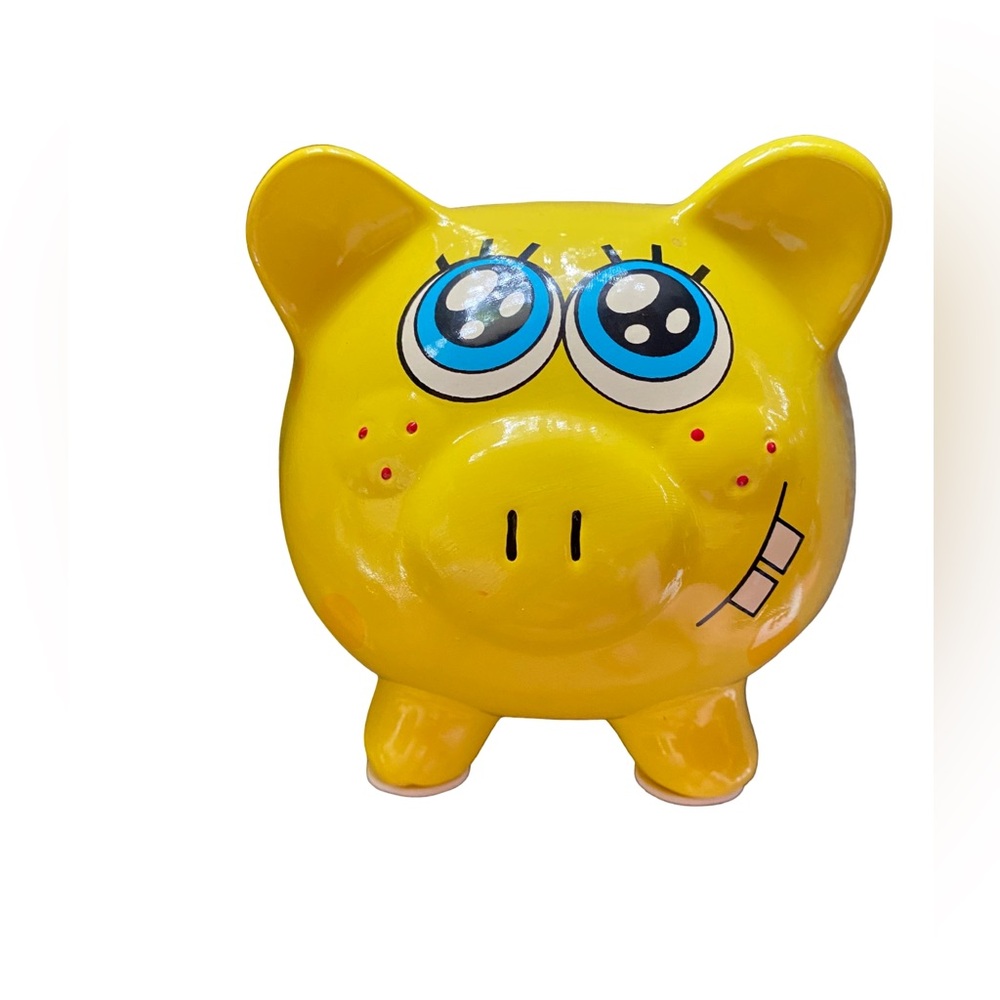 SpongeBob SquarePants Ceramic Piggy Bank 2012 Viacom Nickelodeon FAB Starpoint